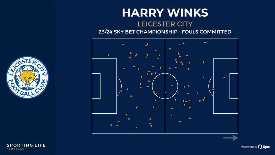 Harry Winks' fouls committed