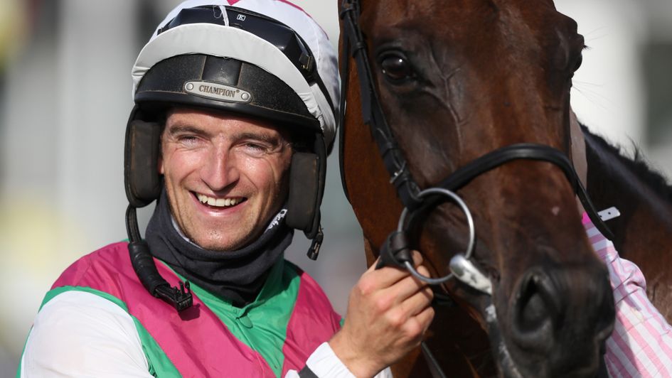 Patrick Mullins is all smiles after his Galway Hurdle win on Aramon