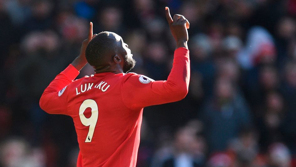 Romelu Lukaku celebrates