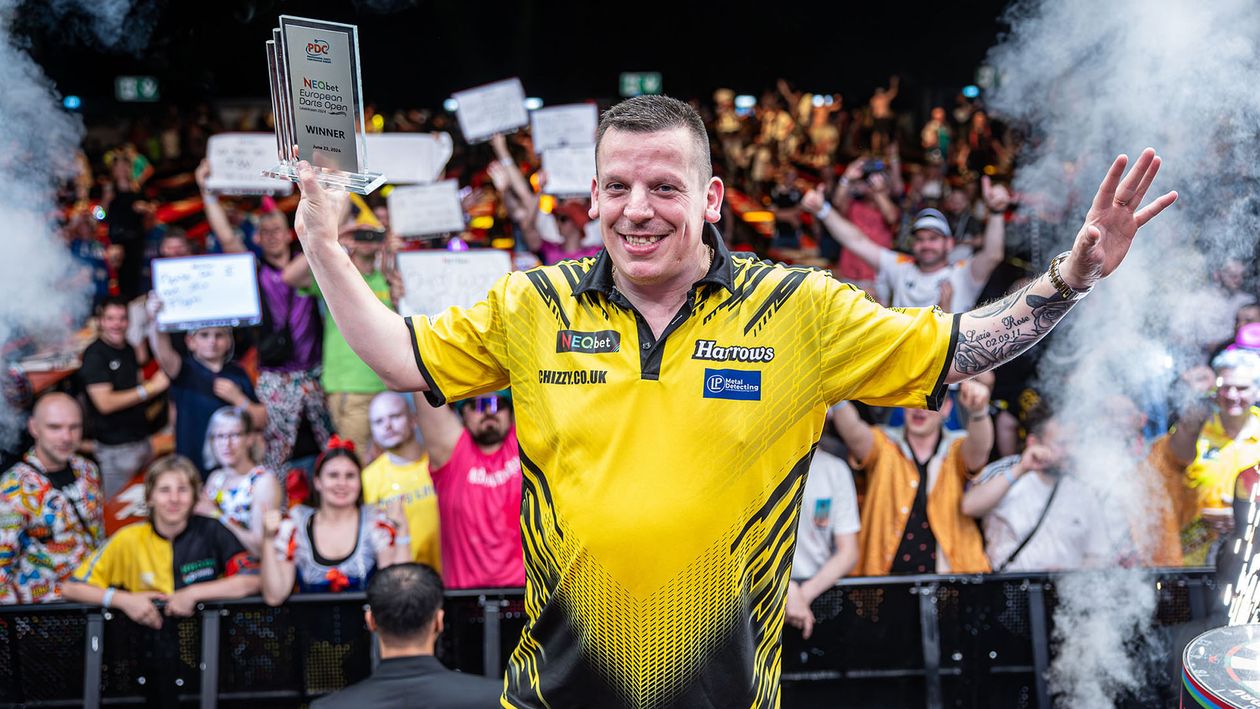 Dave Chisnall wins his second European Tour title of 2024 at the Flanders Darts Trophy