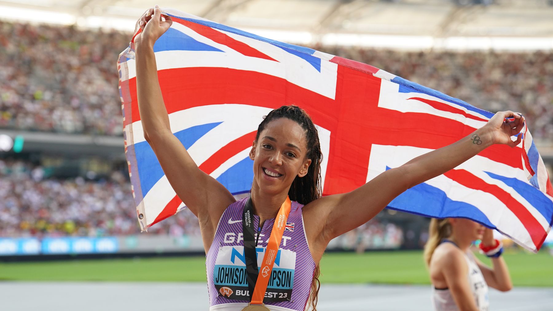 Katarina JohnsonThompson wins World Championship heptathlon gold