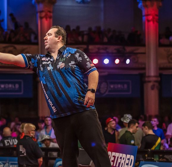 Darts results Brendan Dolan stuns Michael van Gerwen in the first