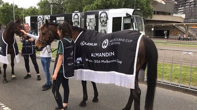 Former winners parade