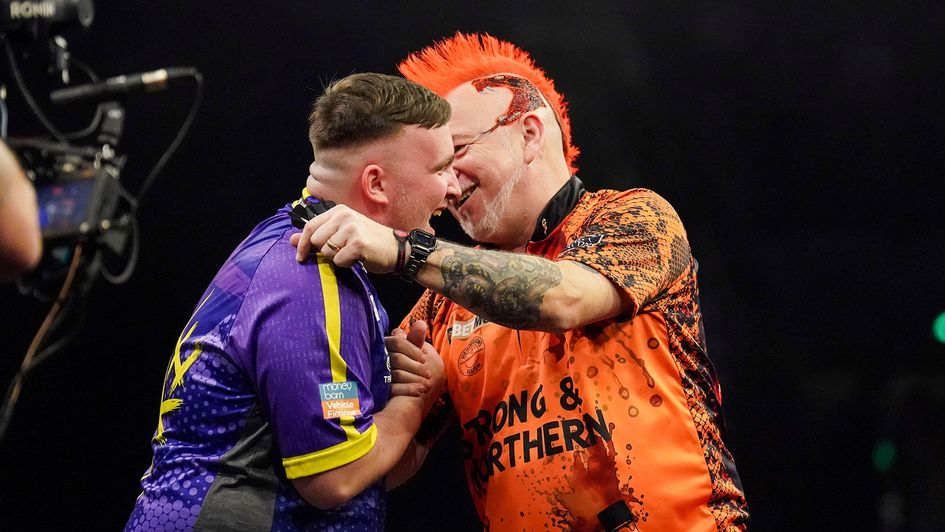 Luke Littler and Peter Wright