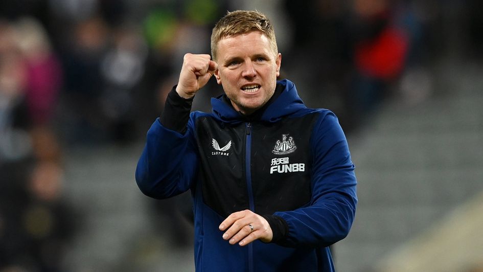 Eddie Howe celebrates another Newcastle win