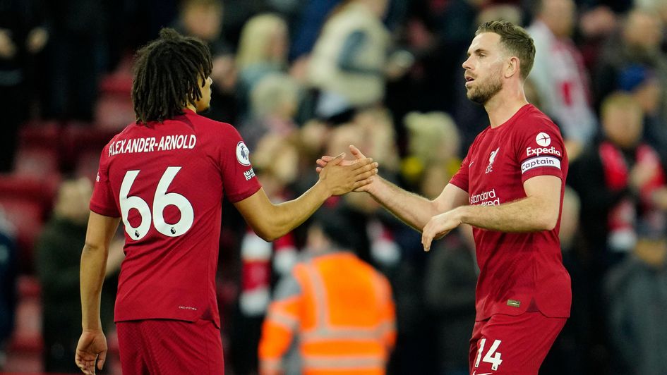 Trent Alexander-Arnold and Jordan Henderson