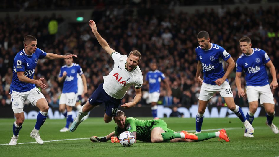 Tottenham's Harry Kane wins a penalty