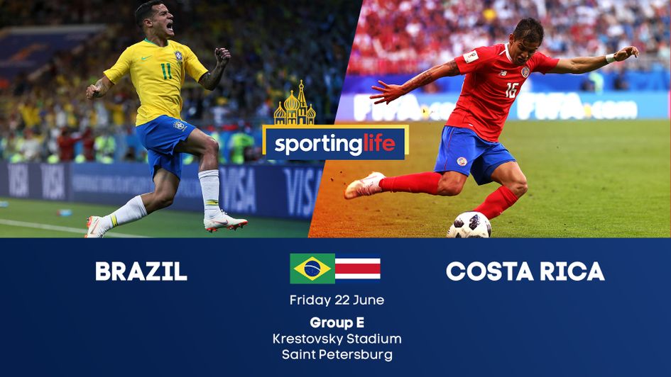 Brazil v Costa Rica in Group B at the 2018 World Cup