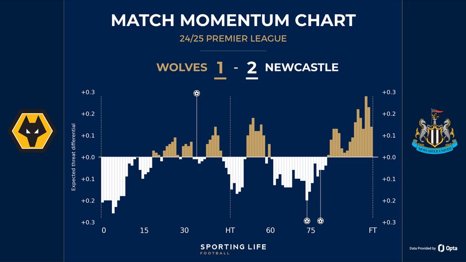 Wolves 1-2 Newcastle