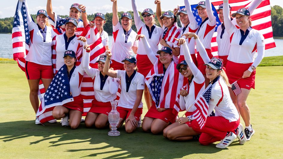 The United States celebrate the Solheim Cup