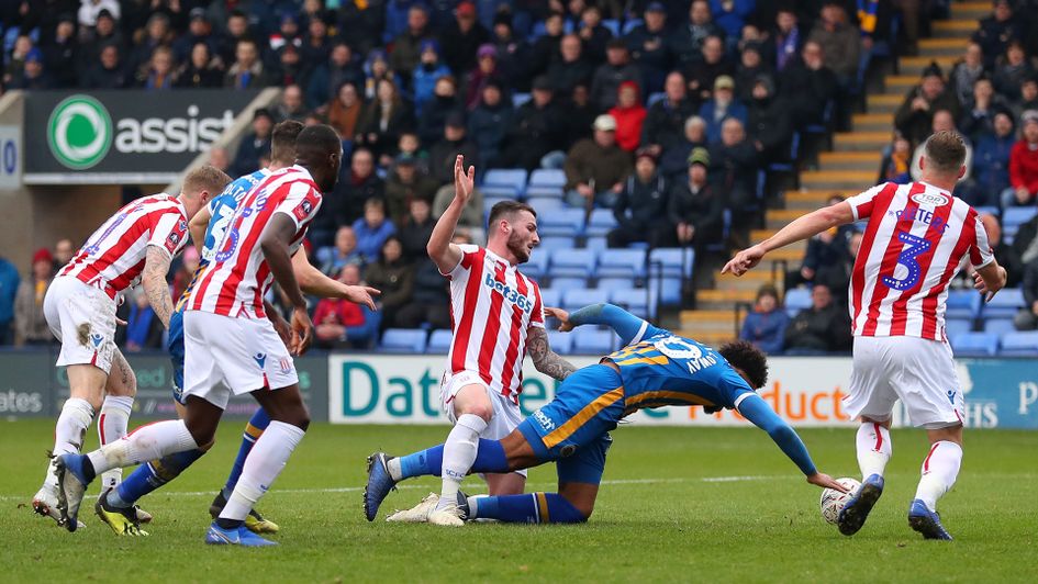 Shrewsbury and Stoke drew 1-1 in Shropshire