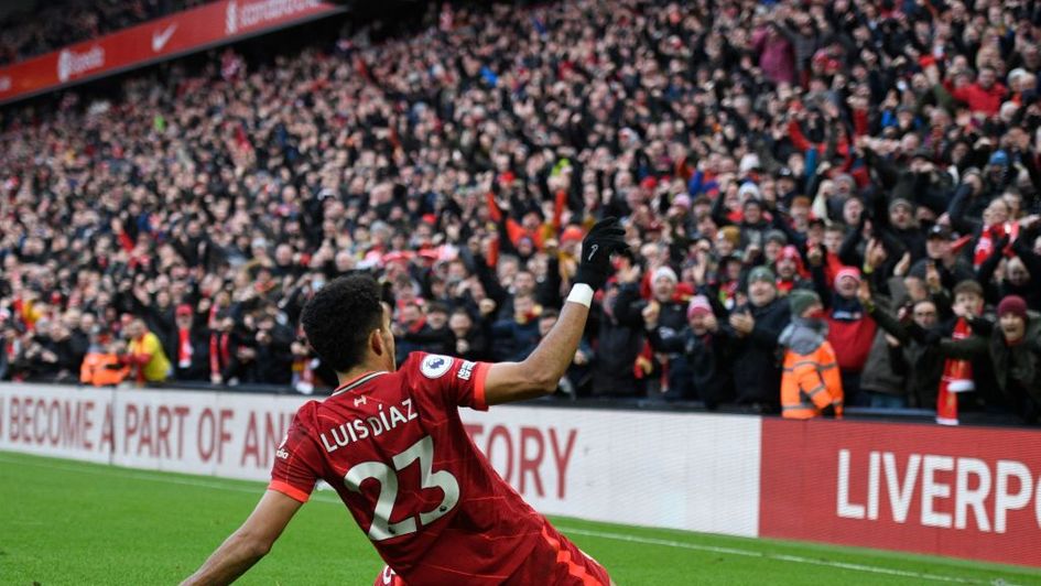 Luis Diaz scored in Liverpool's victory over Norwich