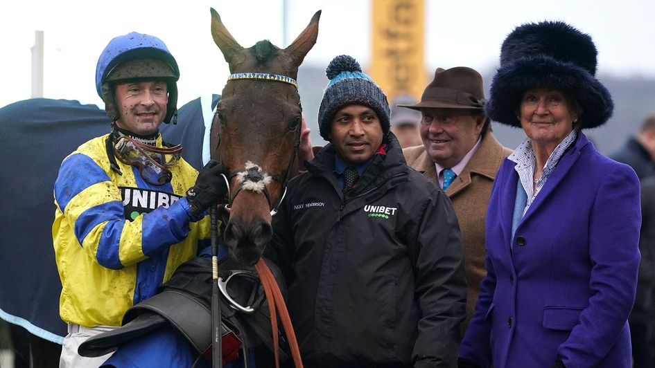 Lucky Place with jockey Nico de Boinville and trainer Nicky Henderson