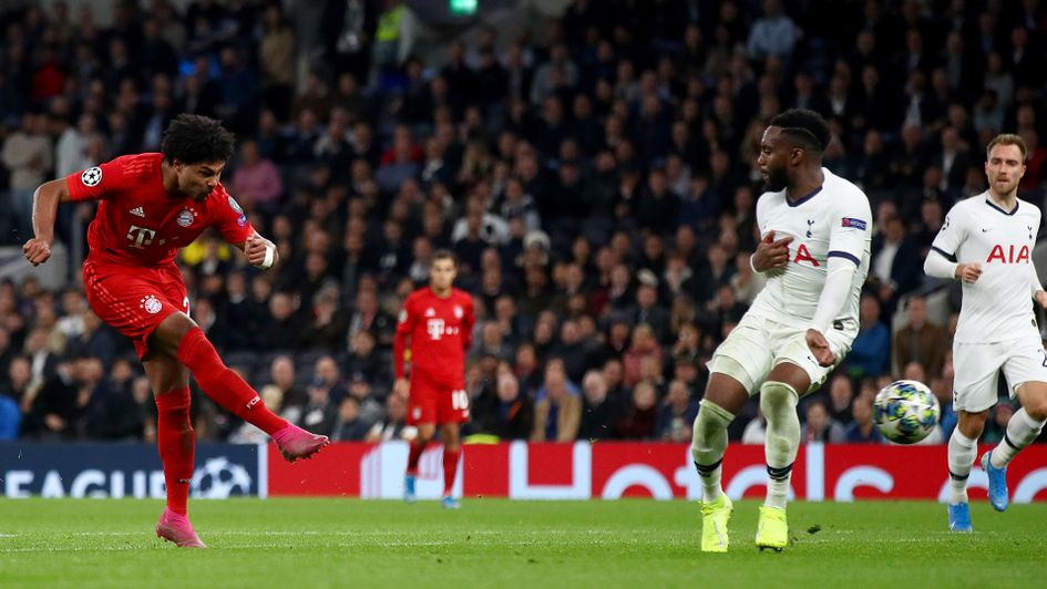 Serge Gnabry scores against Tottenham