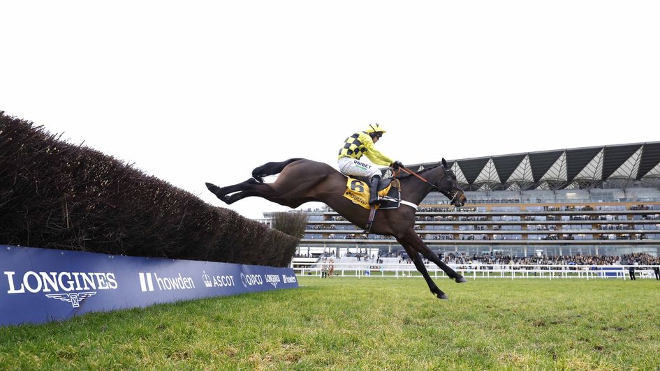 Shishkin clears the last in good style at Ascot