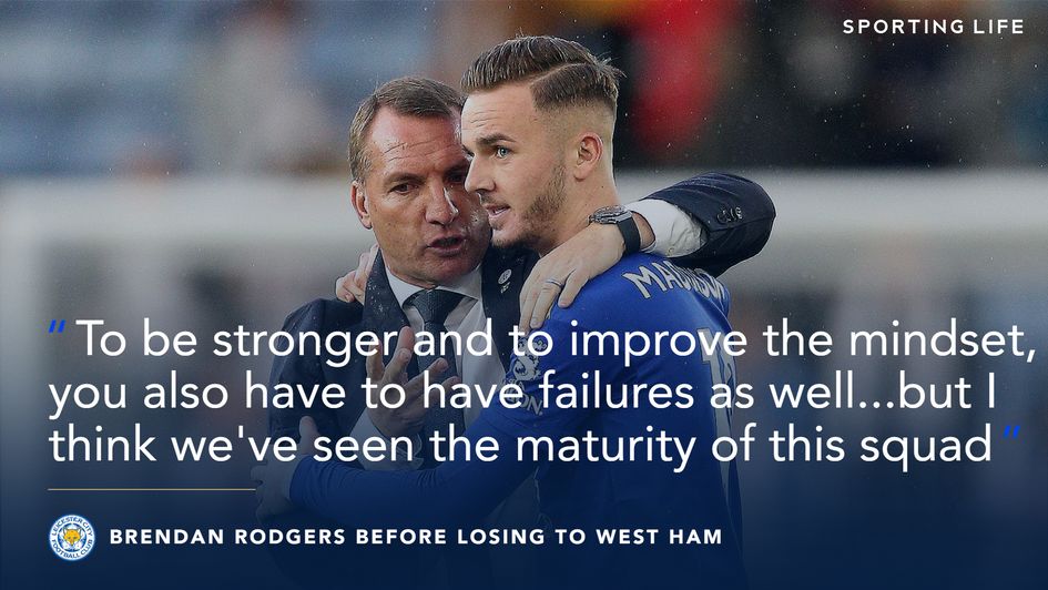 Brendan Rodgers' confident comments before the 3-2 defeat to West Ham