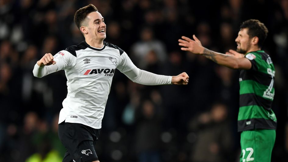 Tom Lawrence celebrates