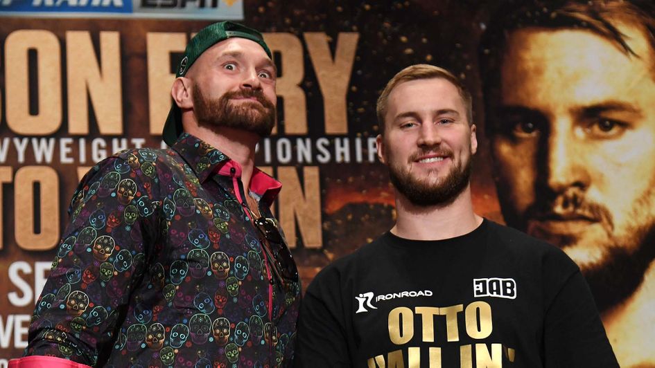 Tyson Fury and Otto Wallin ahead of their heavyweight fight in Las Vegas