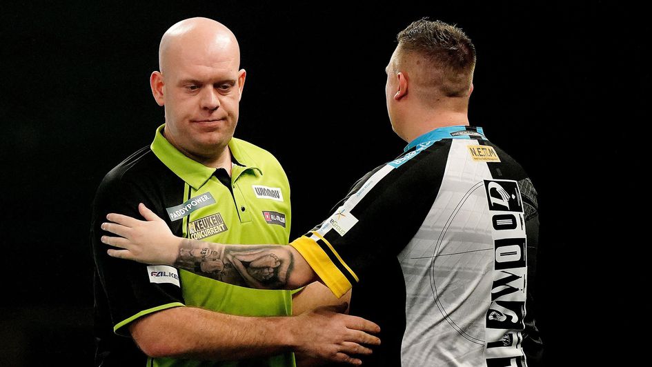 Michael van Gerwen and Chris Dobey