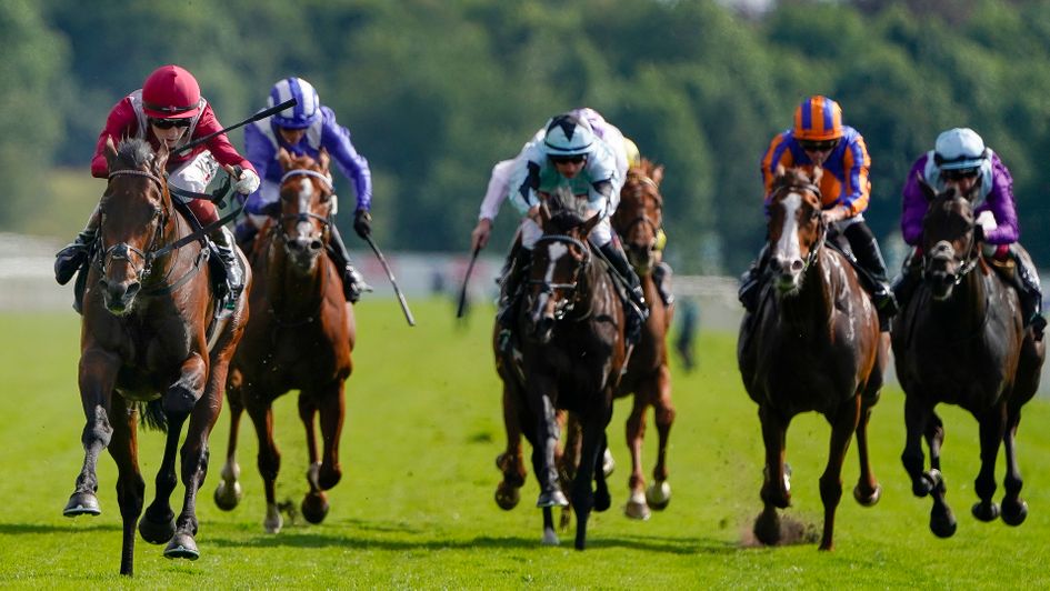 Mishriff (left) is far too good in the Juddmonte International Stakes