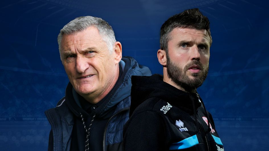 Tony Mowbray and Michael Carrick