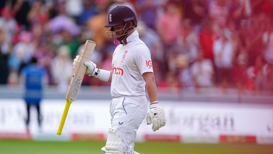 England's Ben Duckett leaves the field after being dismissed on 98