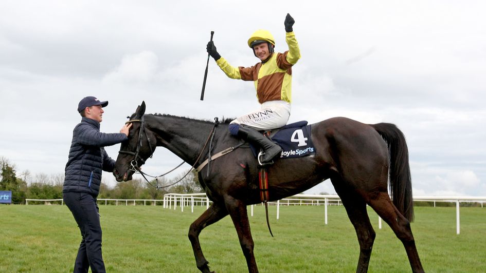 Paul Townend celebrates on Galopin Des Champs