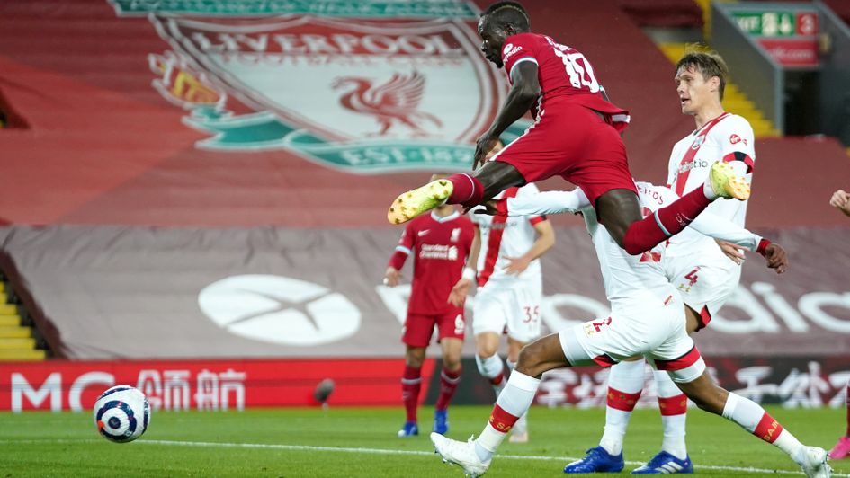 Sadio Mane opens the scoring for Liverpool