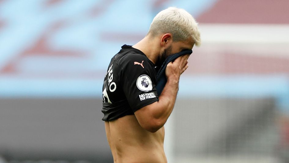 Sergio Aguero suffered a muscle injury during Manchester City's draw at West Ham