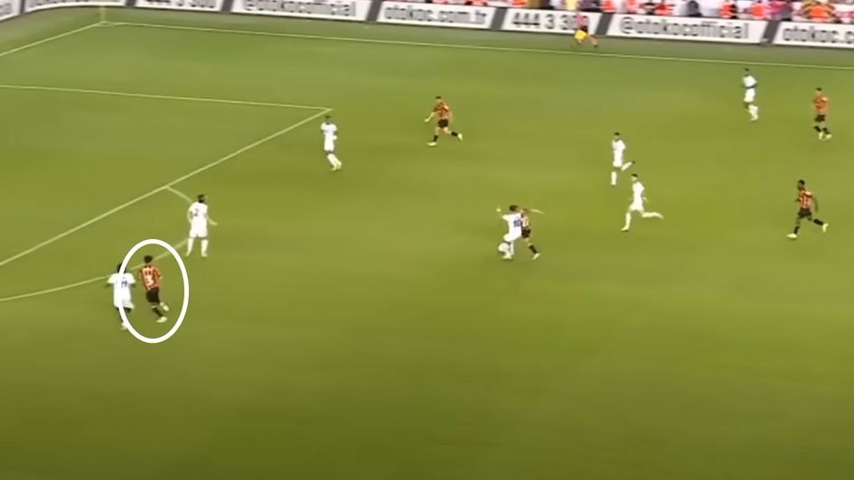 Ryan Giles' attacking position against Fenerbahce