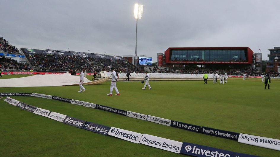 Rain stops play at Old Trafford