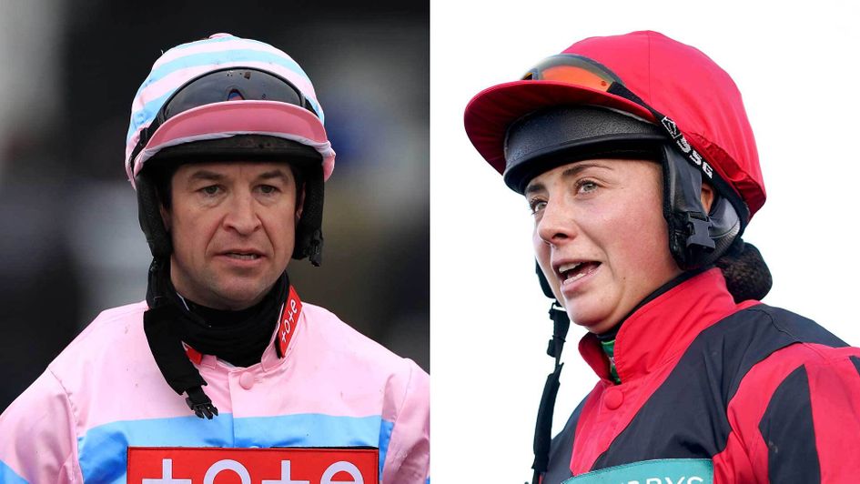 Robbie Dunne (left) received an 18 month riding suspension for a 'deliberate' campaign to bully and harass Bryony Frost