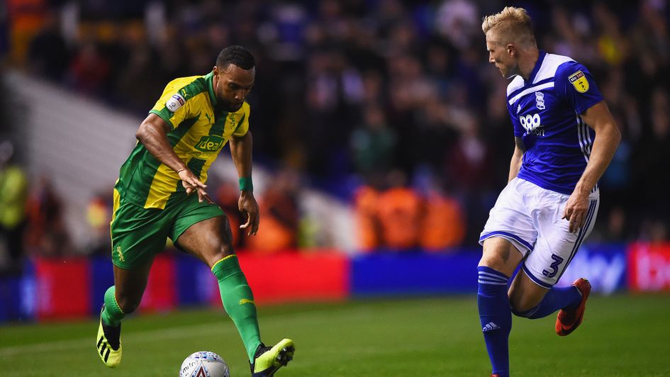 Kristian Pedersen (right) in action against West Brom