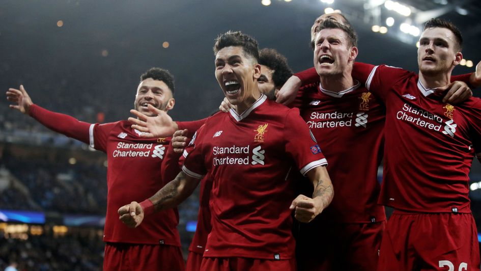 Roberto Firmino and Liverpool celebrate