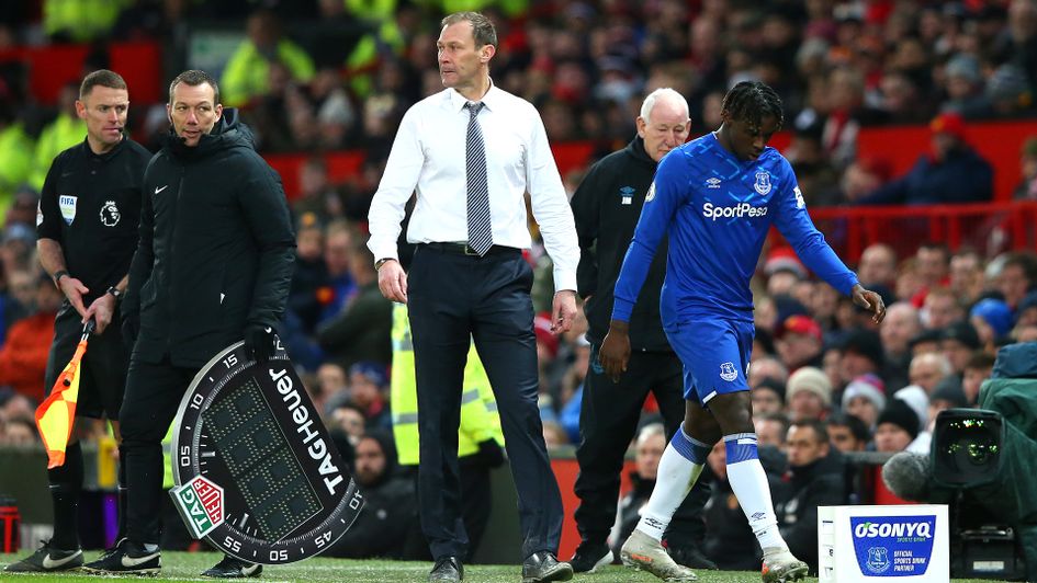 Moise Kean reacts after he is taken off