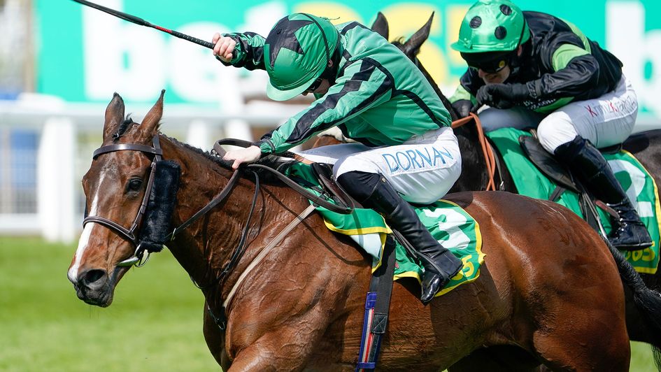 Hewick and Rachael Blackmore in action at Sandown