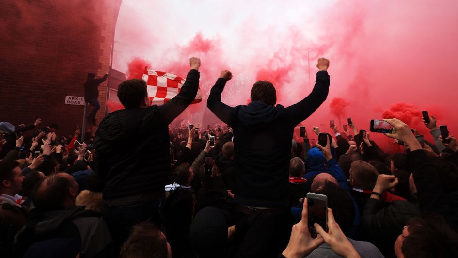 The scene ahead of Liverpool v Manchester City