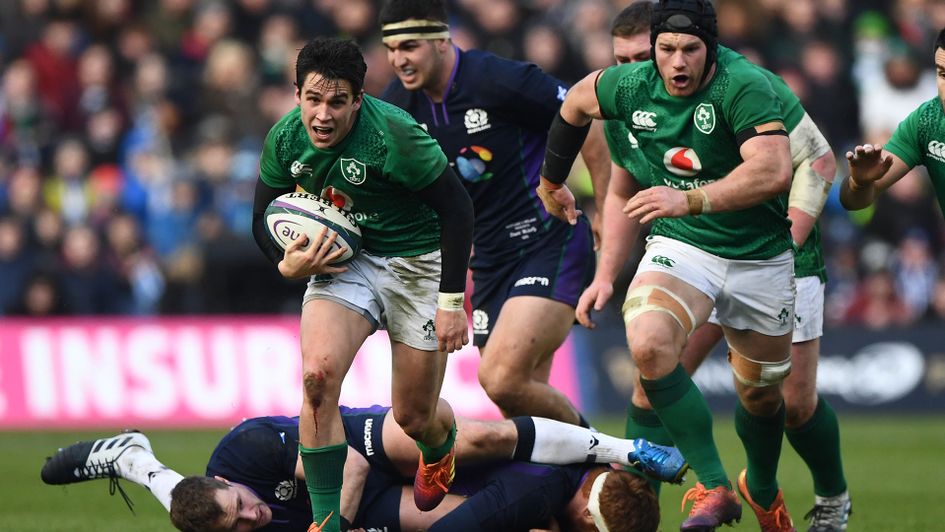 Joey Carbery (left) should get more game time at fly half over the next two games for Ireland