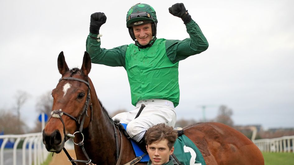 Daryl Jacob celebrates on Blue Lord