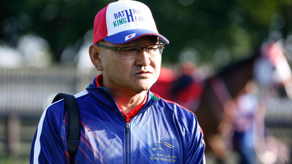 Yoshito Yahagi watches King Hermes works at Newmarket