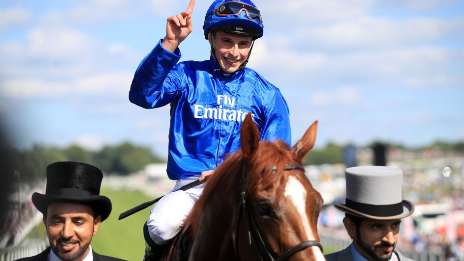 William Buick is all smiles on Masar after the Derby