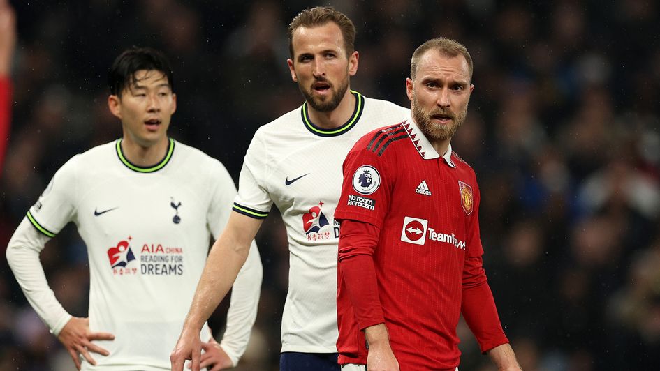 Harry Kane alongside Christian Eriksen