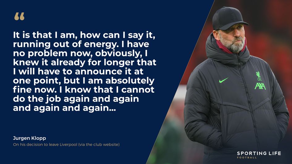 Jurgen Klopp on leaving Liverpool