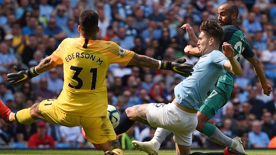 Ederson makes another block save to keep Tottenham out