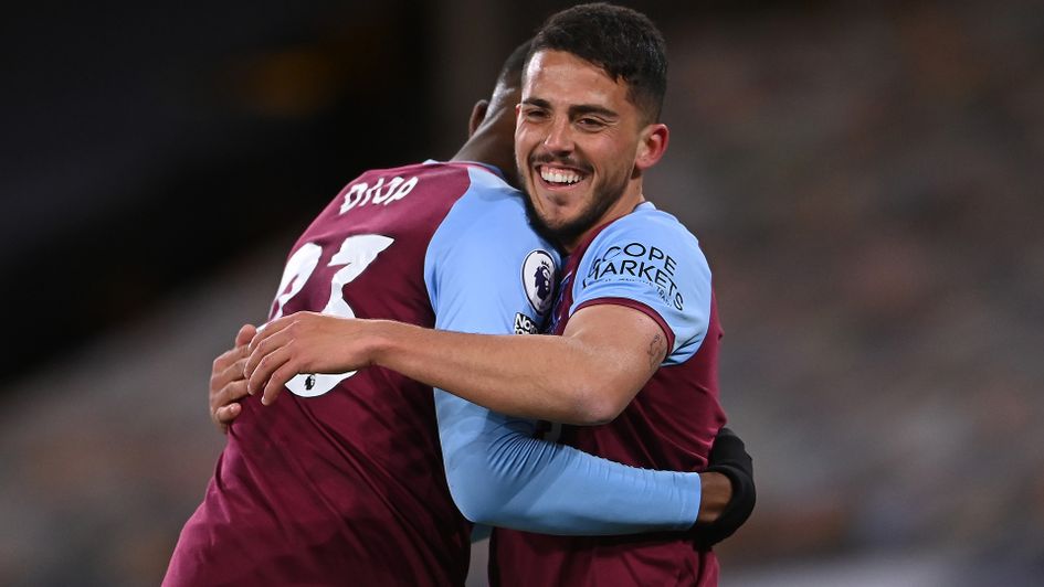 Pablo Fornals celebrates his goal against Wolves