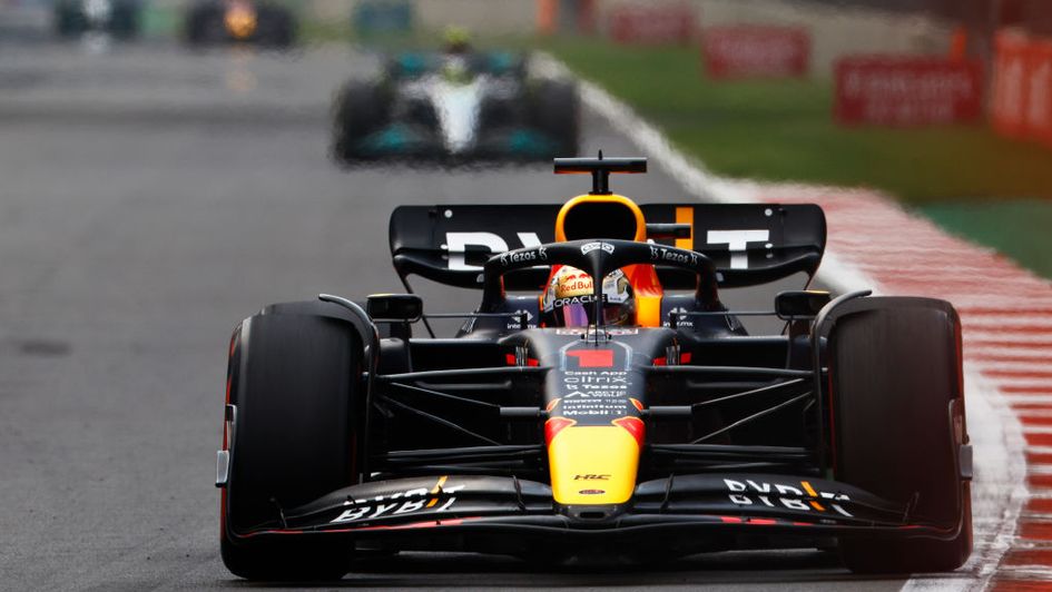 Max Verstappen on his way to a dominant victory