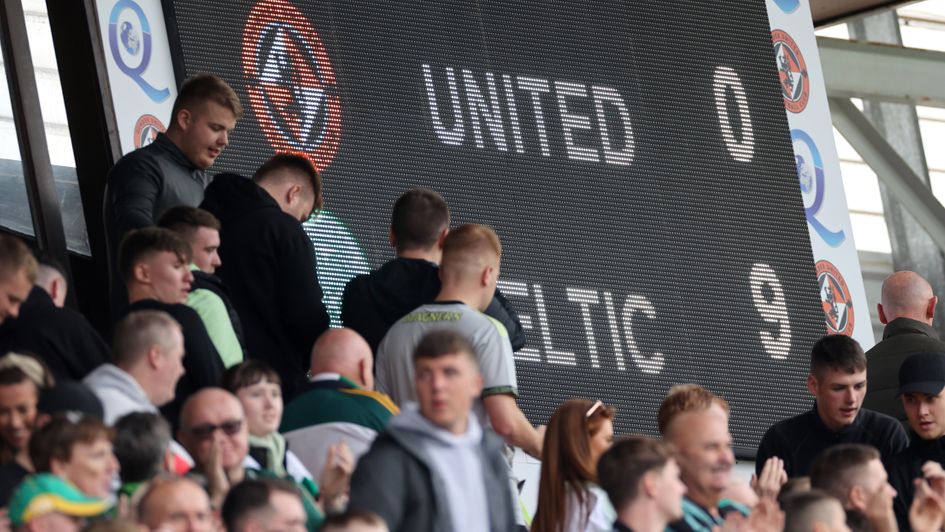 Celtic thrashed Dundee United 9-0 at Tannadice - a new Scottish Premiership away record