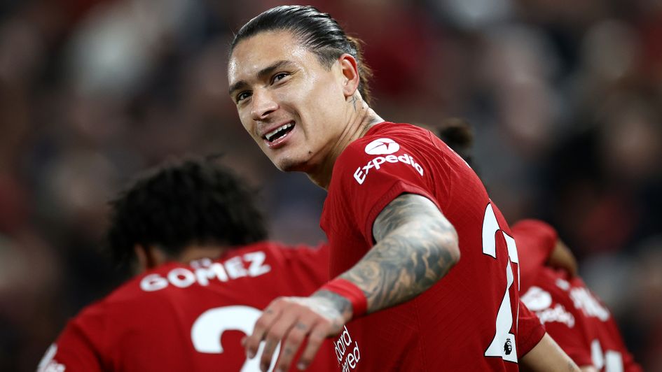 Darwin Nunez celebrates his goal against West Ham