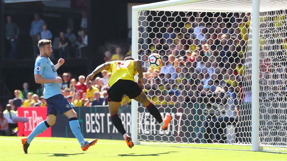 Andre Gray scores for Watford against Newcastle