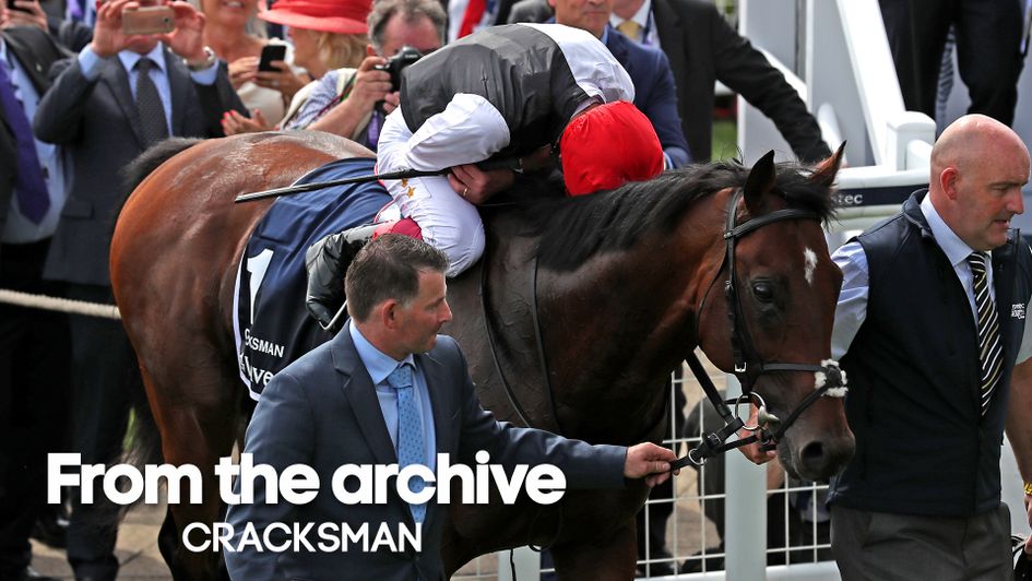 Frankie Dettori cuts a relieved figure on Cracksman